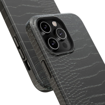 Black Croc Phone Case