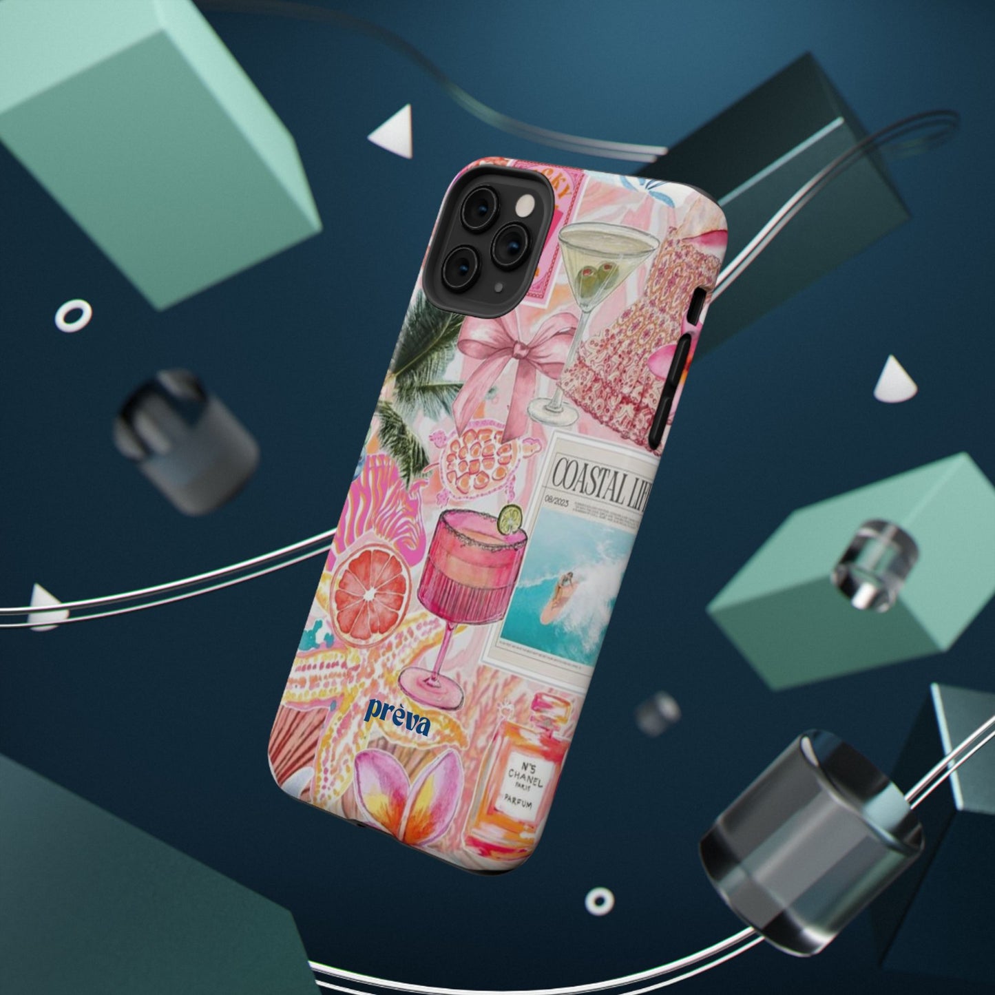 Pink Cocktail Collage Phone Case