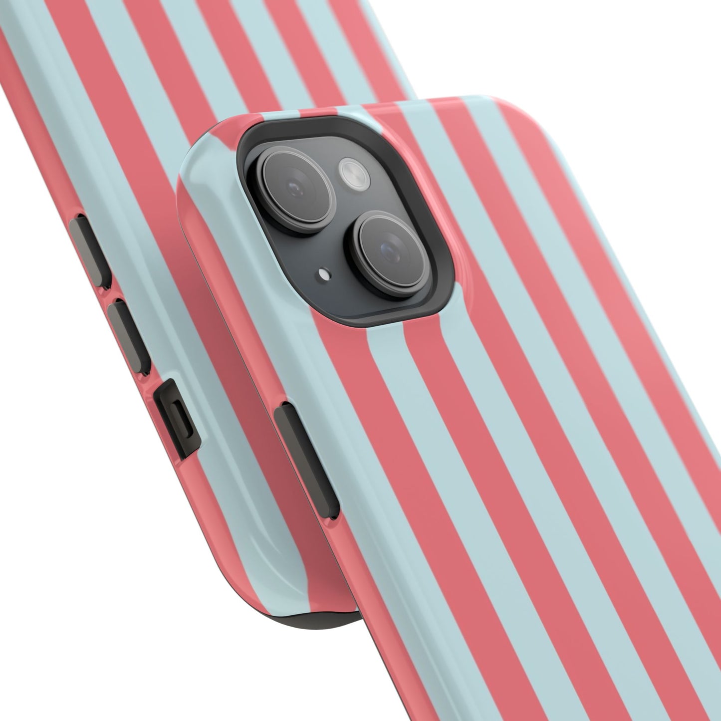 Coral & Teal Stripes Phone Case