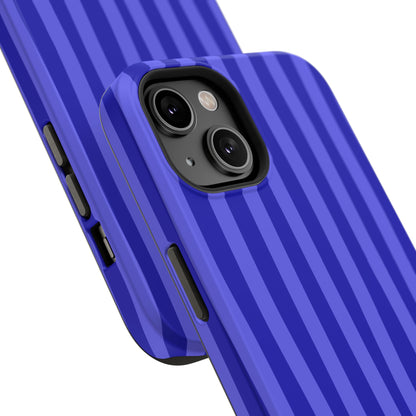 Neon Blue Stripes Phone Case