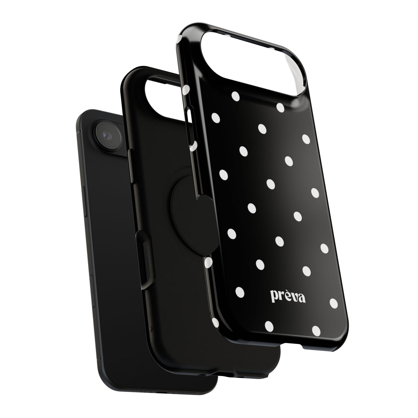 Black with White Polka Dots Phone Case