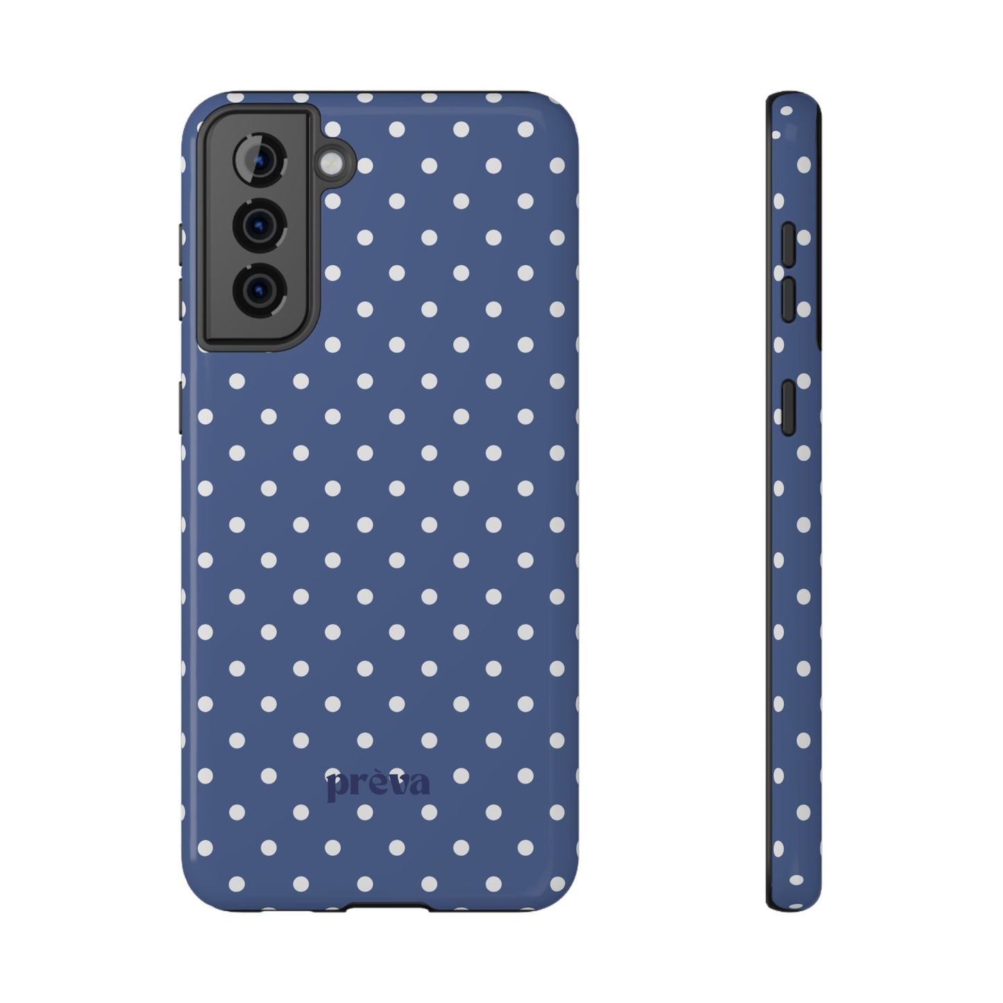 Navy Polka Dot Phone Case