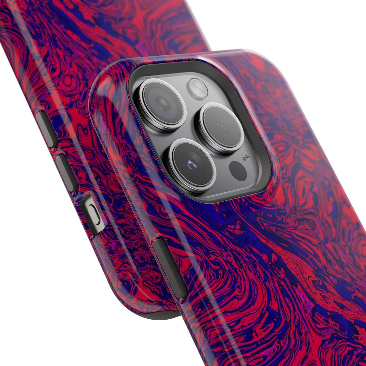 Marbled Red & Purple Impact Phone Case