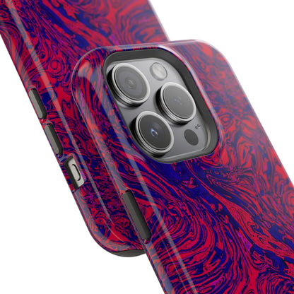 Marbled Red & Purple Impact Phone Case