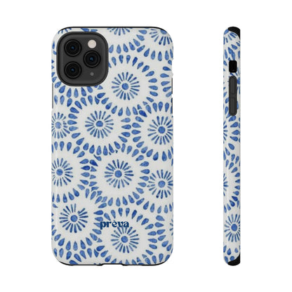 Blue Floral Spiral Phone Case