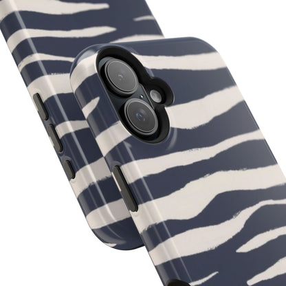 Navy & Cream Zebra Phone Case