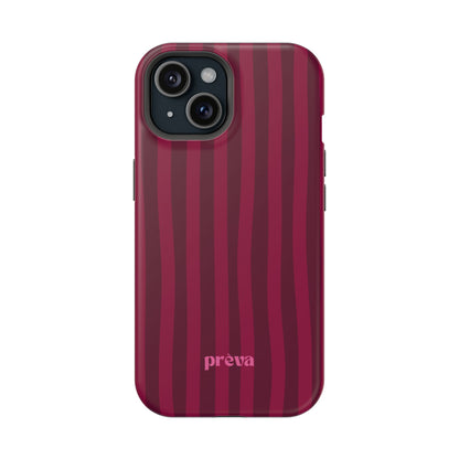 Burgandy Stripes x Ava Dudderar Phone Case