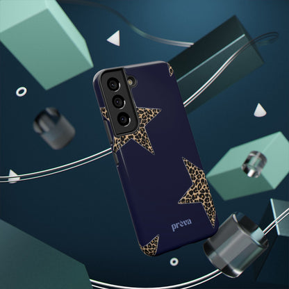 Navy Leopard Star Phone Case