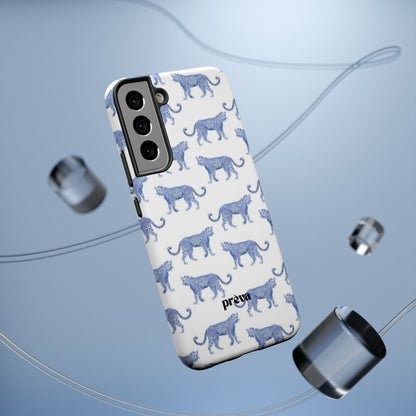Blue Leopard Pattern Phone Case