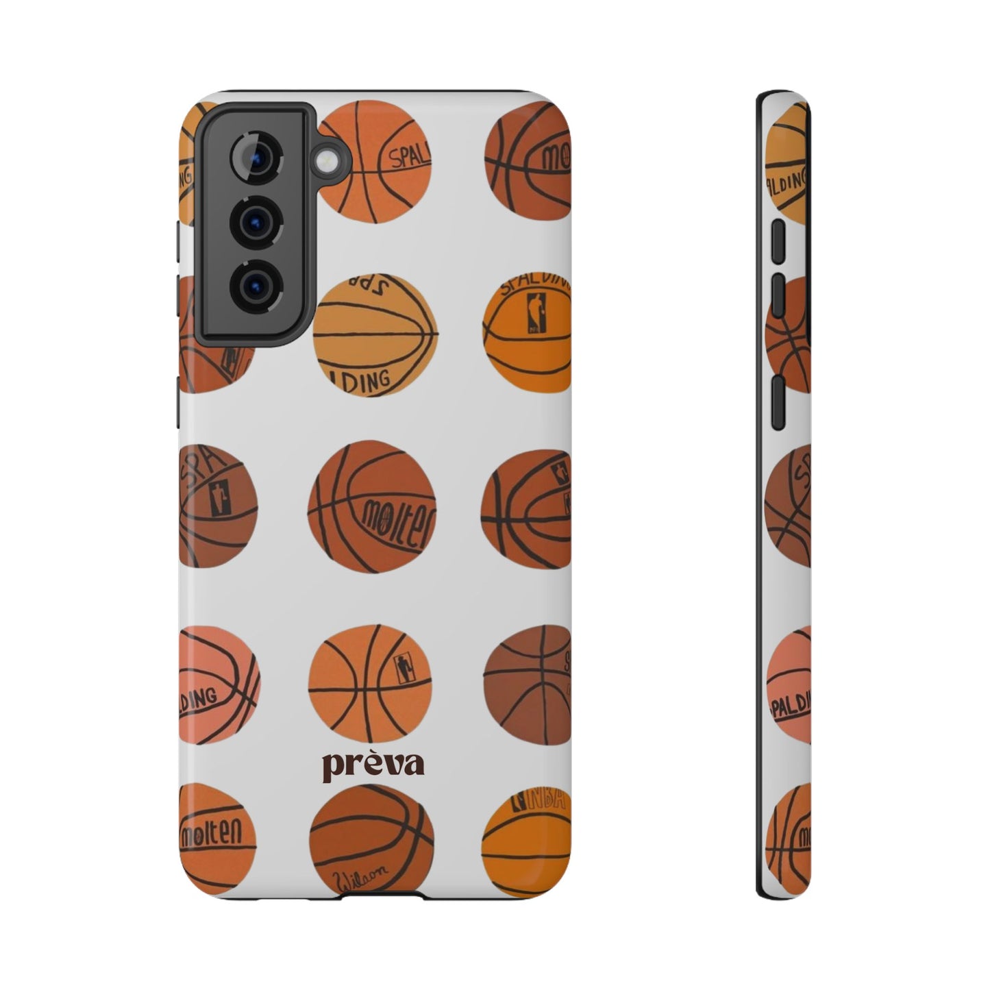 White Basketball Phone Case
