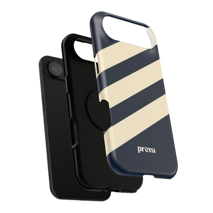 Striped Navy & Cream Phone Case