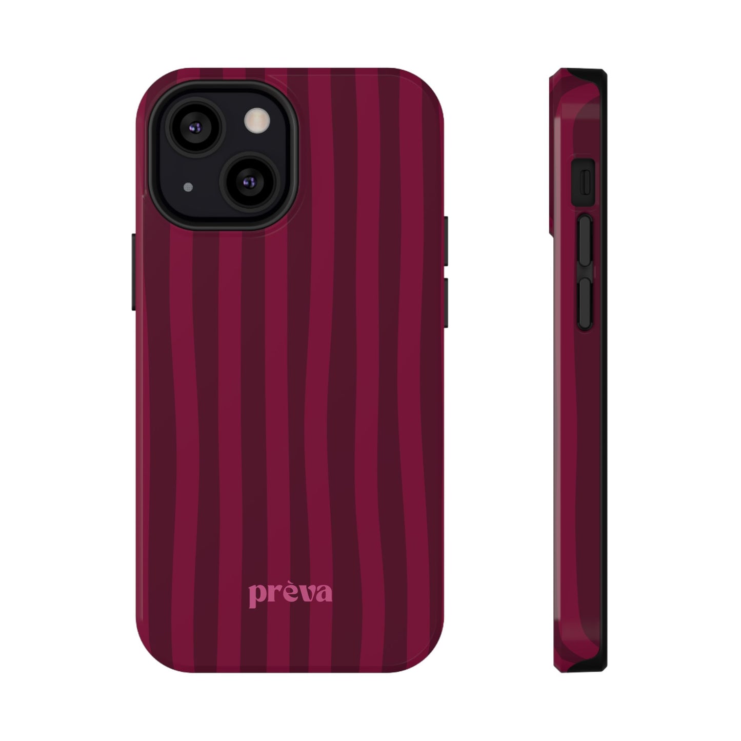 Burgandy Stripes x Ava Dudderar Phone Case