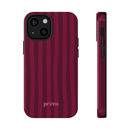 Burgandy Stripes x Ava Dudderar Phone Case