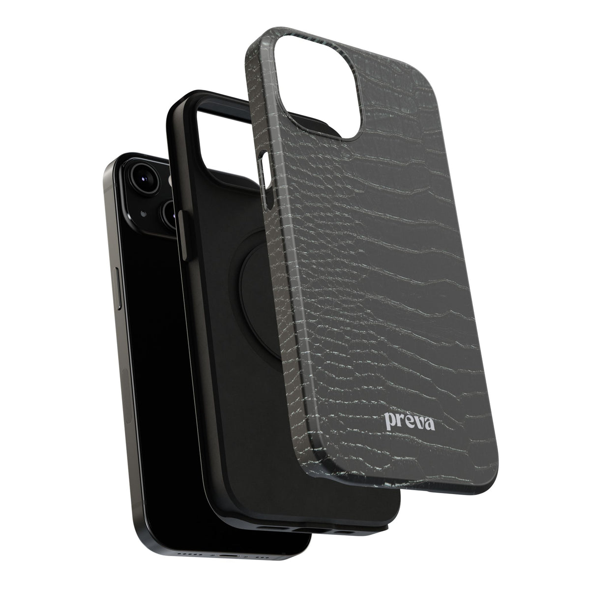 Black Croc Phone Case