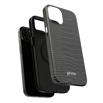 Black Croc Phone Case