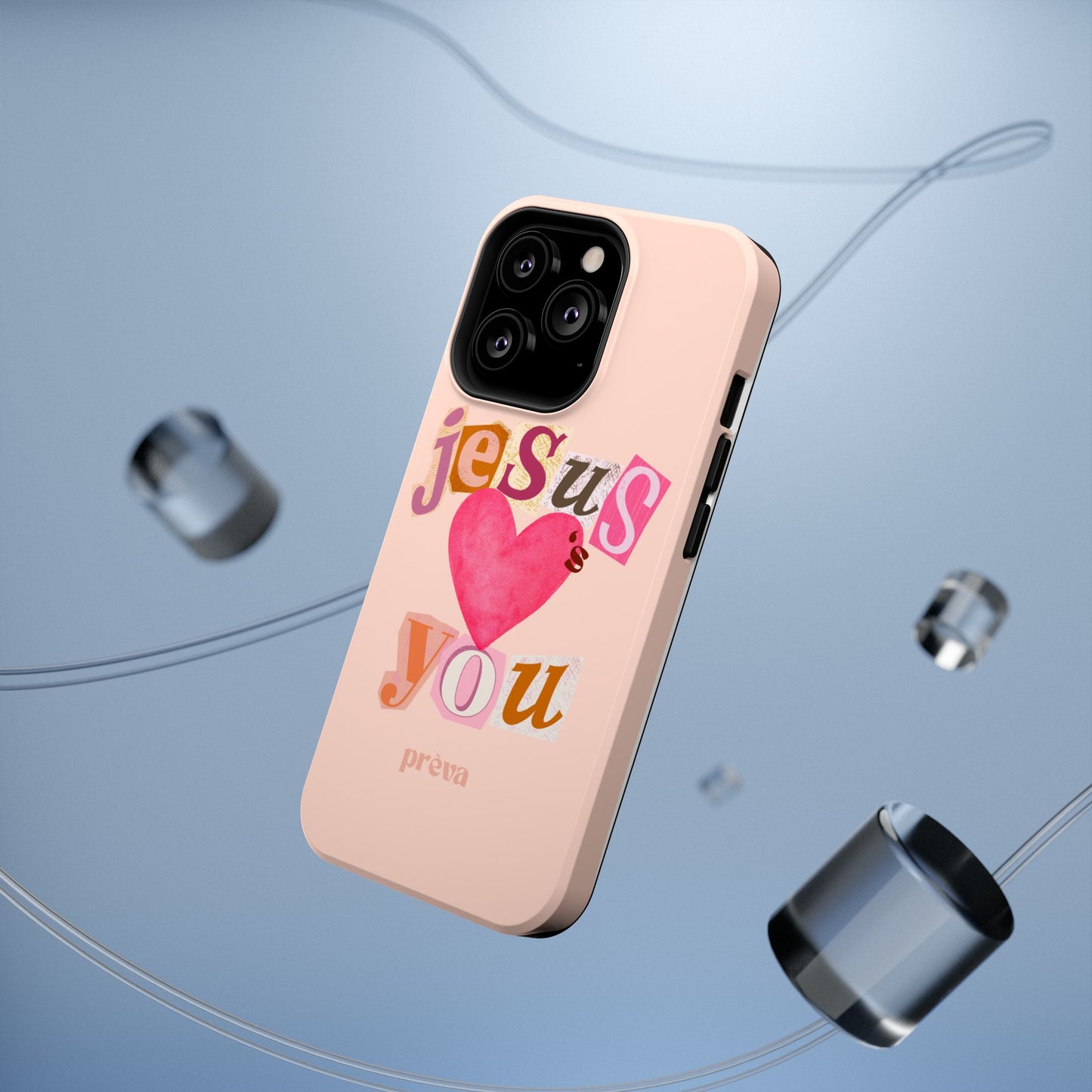 Pink Jesus Loves You Phone Case
