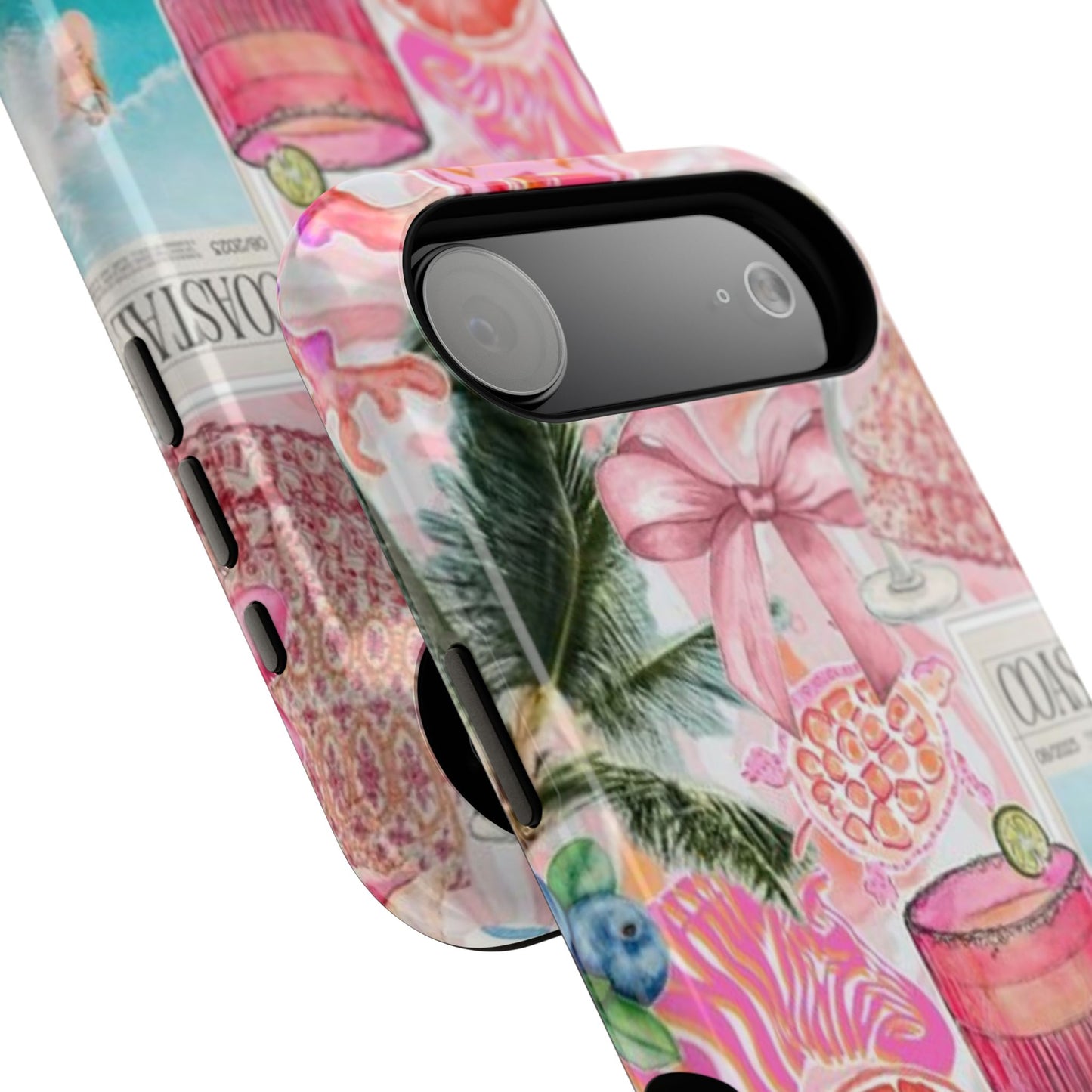 Pink Cocktail Collage Phone Case