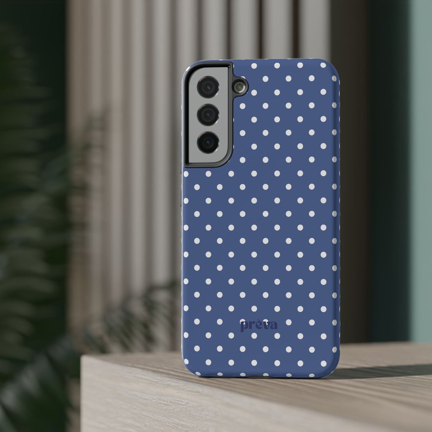 Navy Polka Dot Phone Case