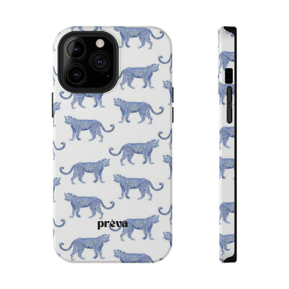 Blue Leopard Pattern Phone Case