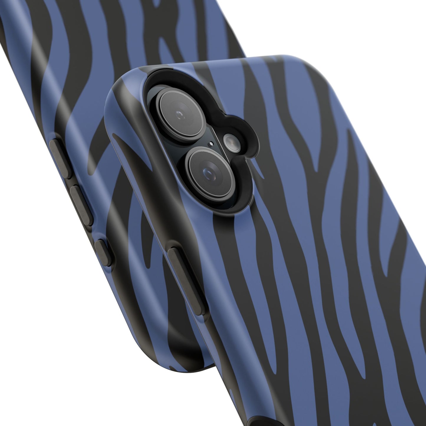 Blue & Black Zebra Stripe Phone Case