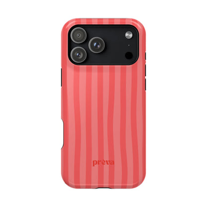 Coral Stipes Phone Case