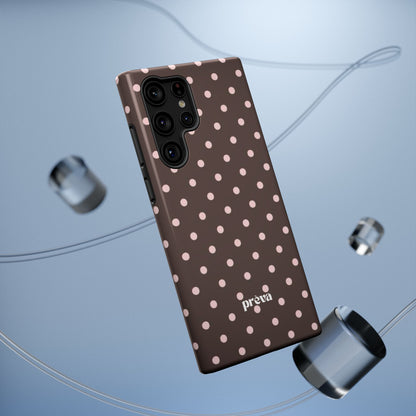 Brown and Pink Polka Dot Phone Case