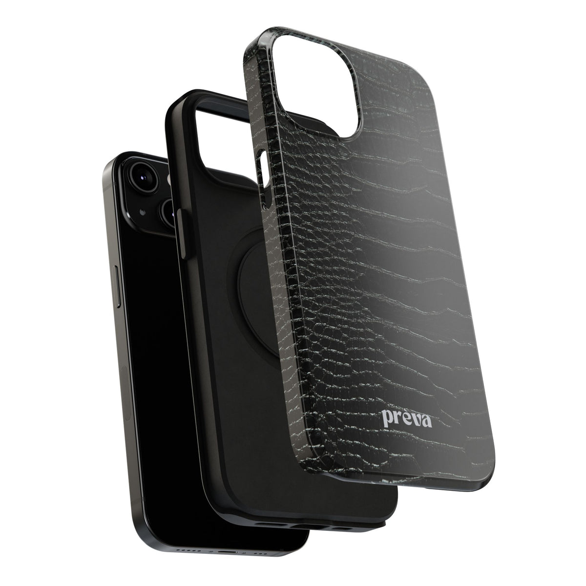 Black Croc Phone Case