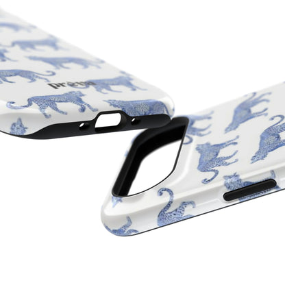 Blue Leopard Pattern Phone Case