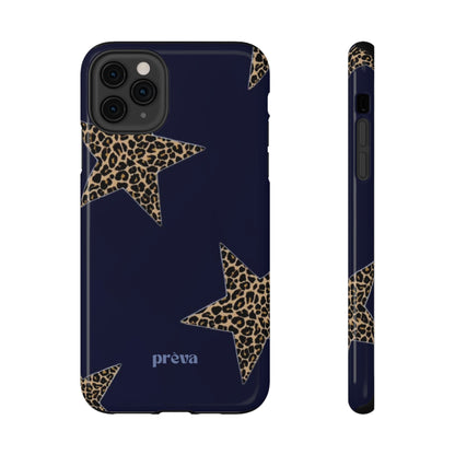 Navy Leopard Star Phone Case