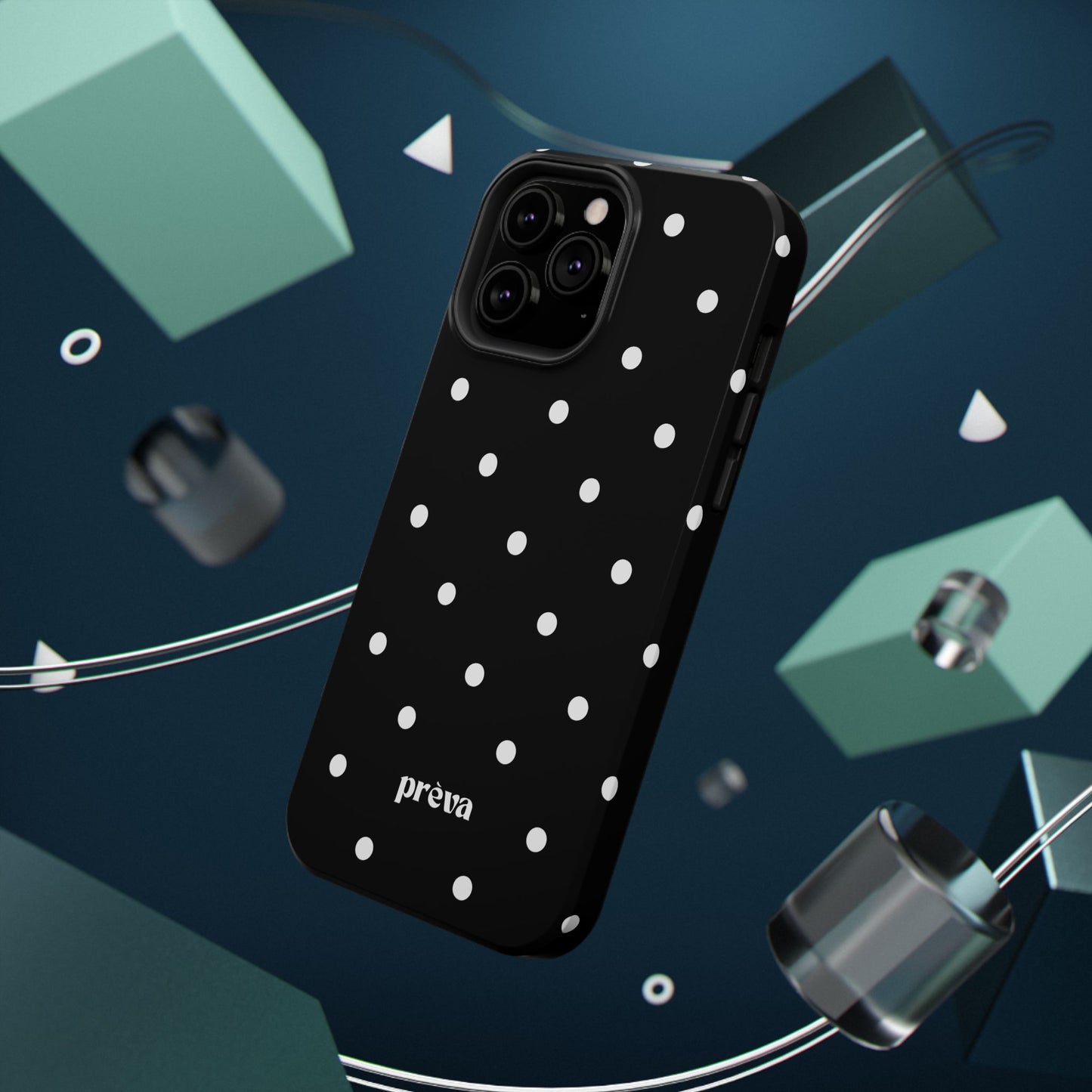 Black with White Polka Dots Phone Case