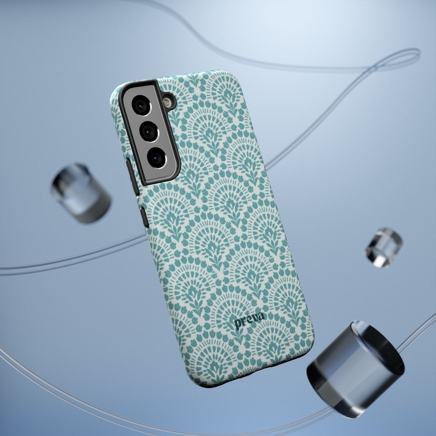 Aqua Lace Pattern Phone Case