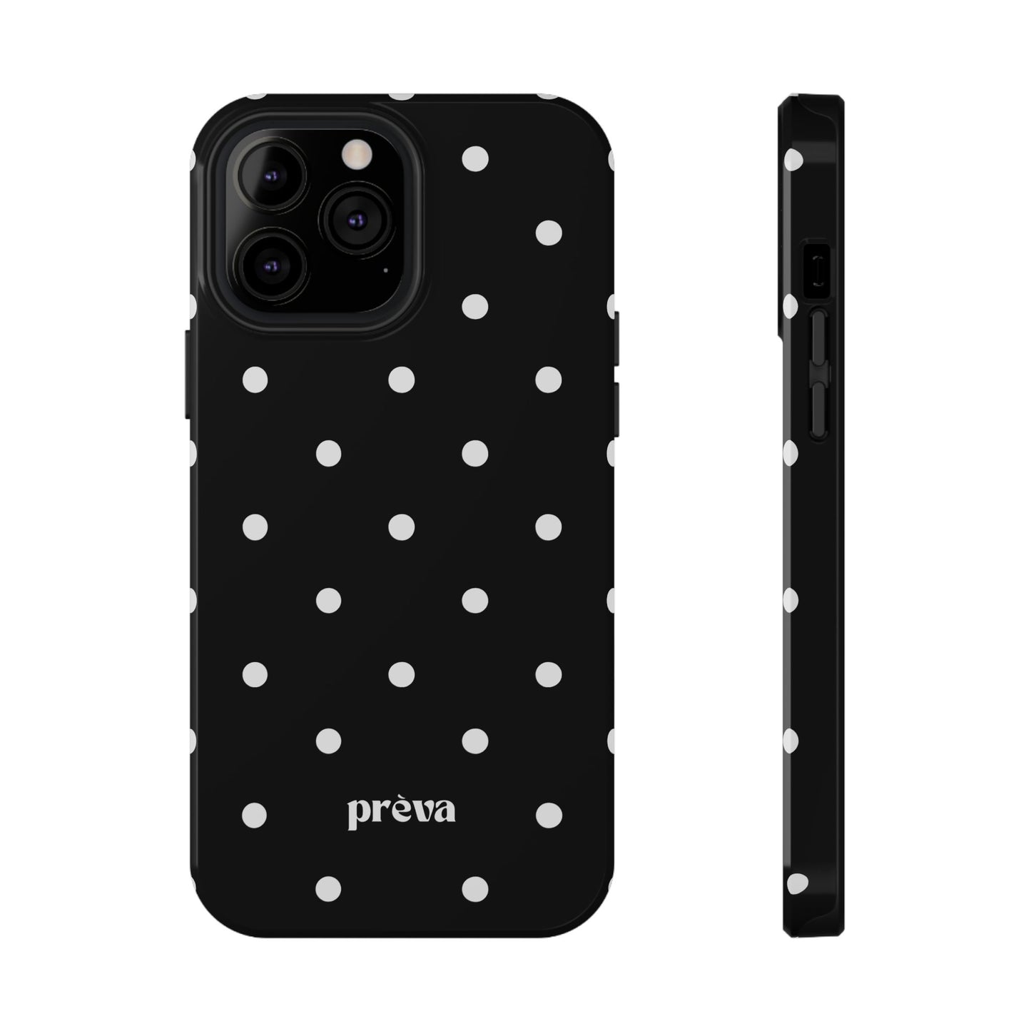 Black with White Polka Dots Phone Case