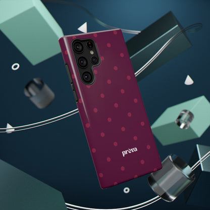 Maroon Polka Dots Phone Case