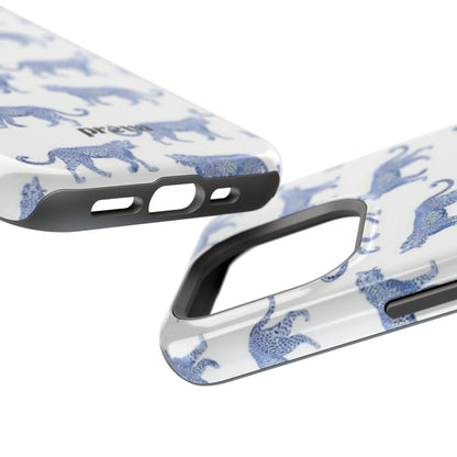 Blue Leopard Pattern Phone Case