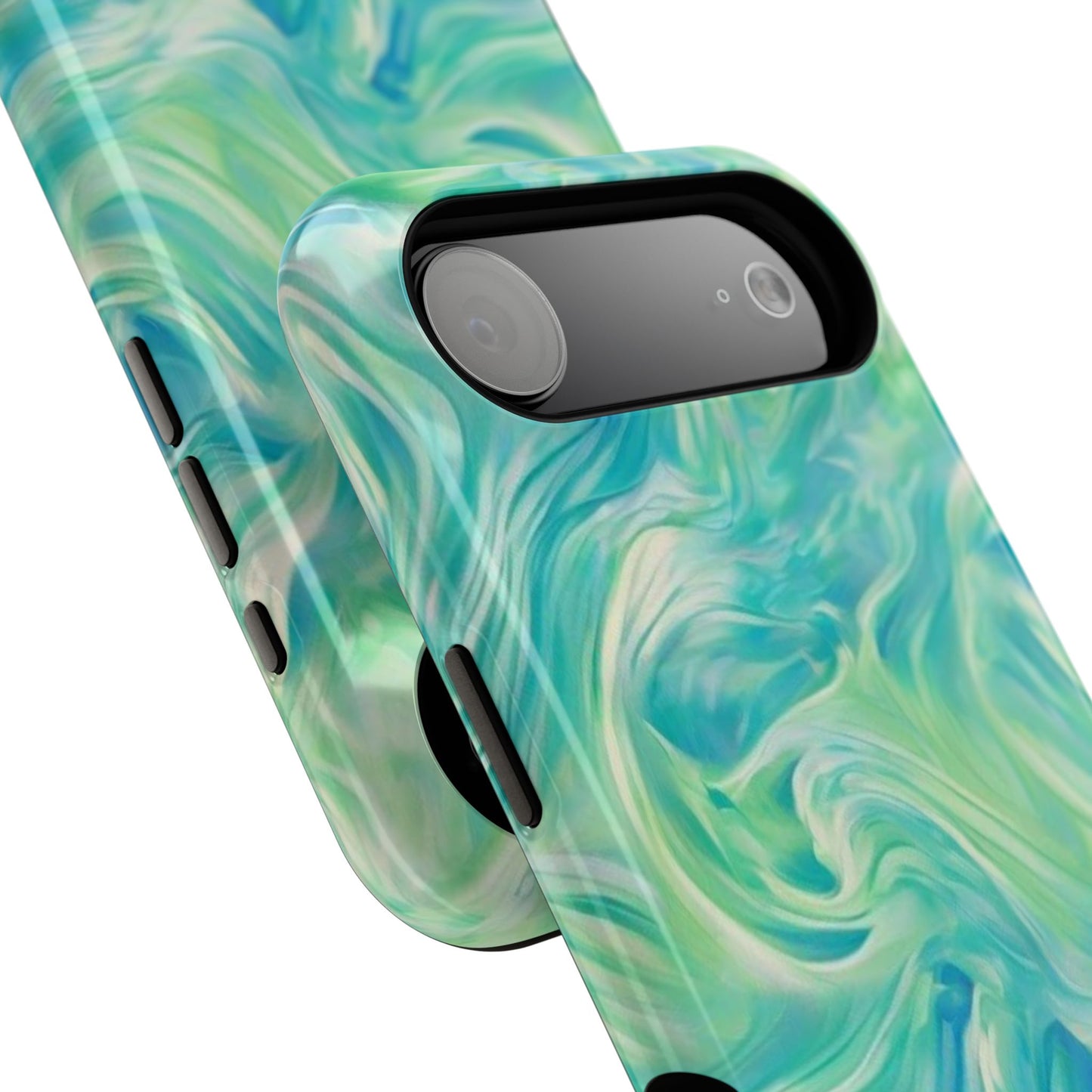 Teal & Green Swirl Phone Case