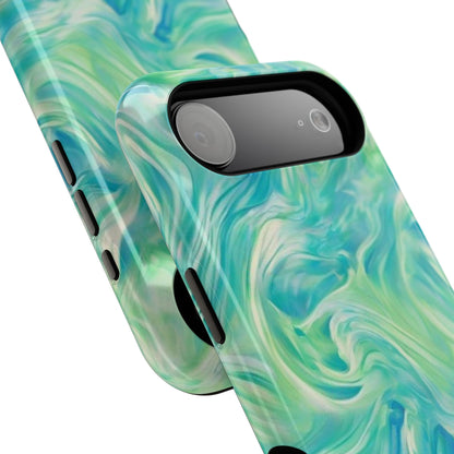 Teal & Green Swirl Phone Case
