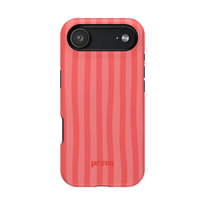 Coral Stipes Phone Case