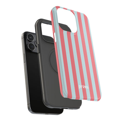 Coral & Teal Stripes Phone Case