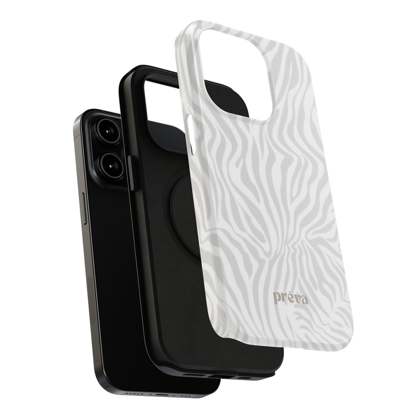 Zebra White Wave Phone Case