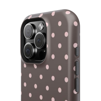 Brown and Pink Polka Dot Phone Case