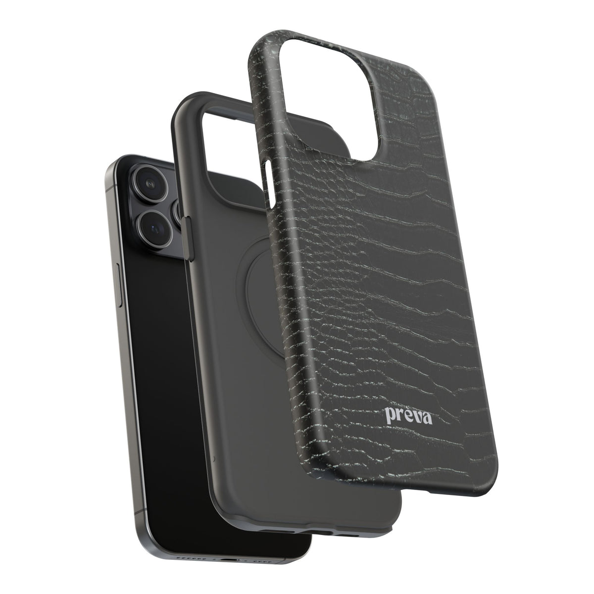Black Croc Phone Case