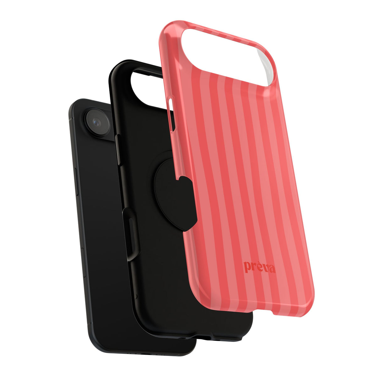 Coral Stipes Phone Case