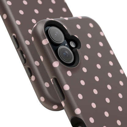 Brown and Pink Polka Dot Phone Case
