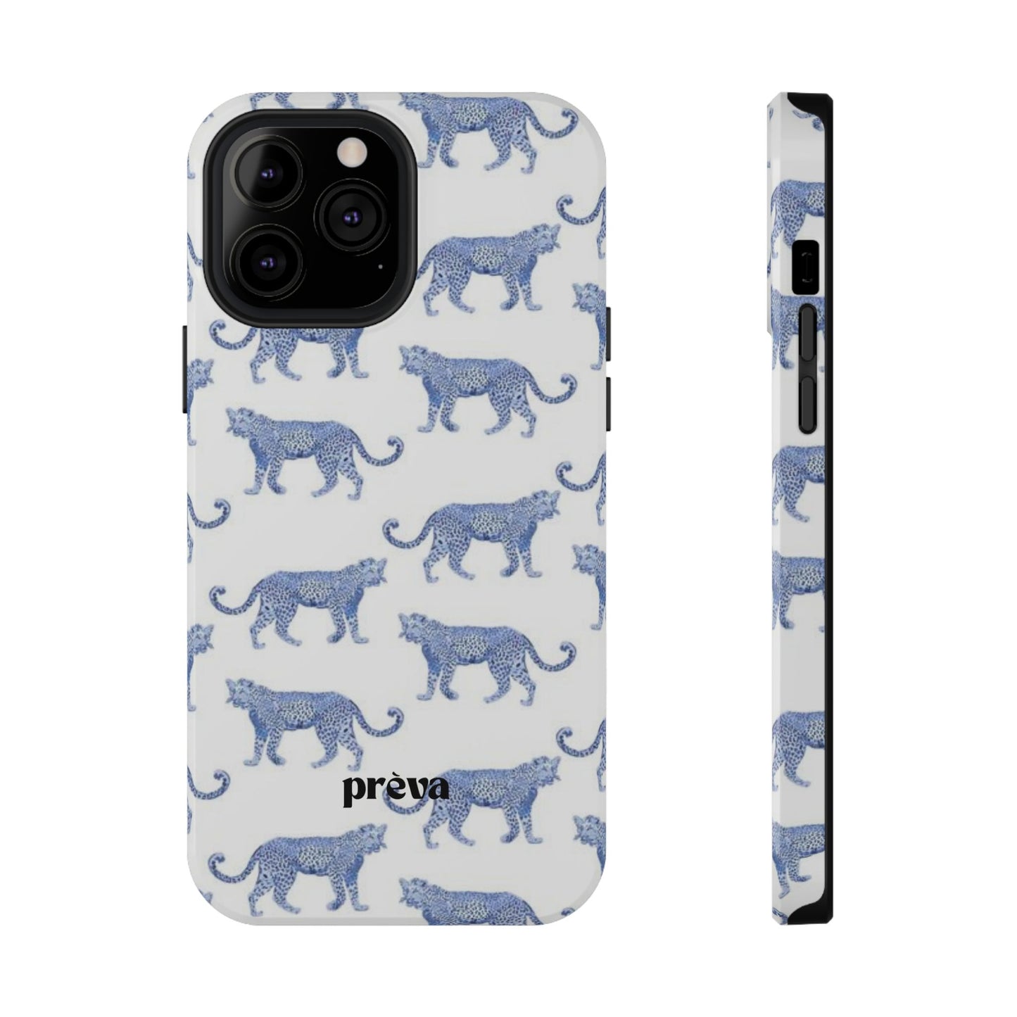 Blue Leopard Pattern Phone Case