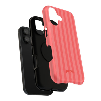 Coral Stipes Phone Case
