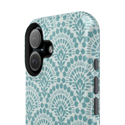 Aqua Lace Pattern Phone Case