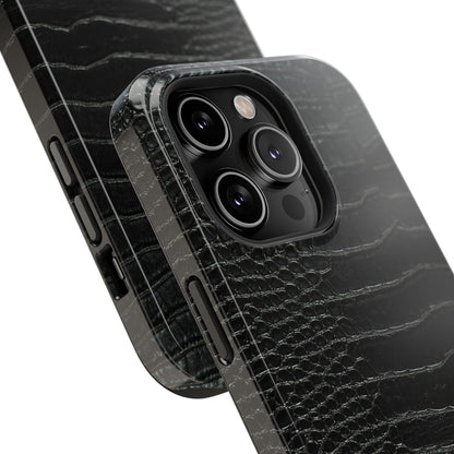 Black Croc Phone Case