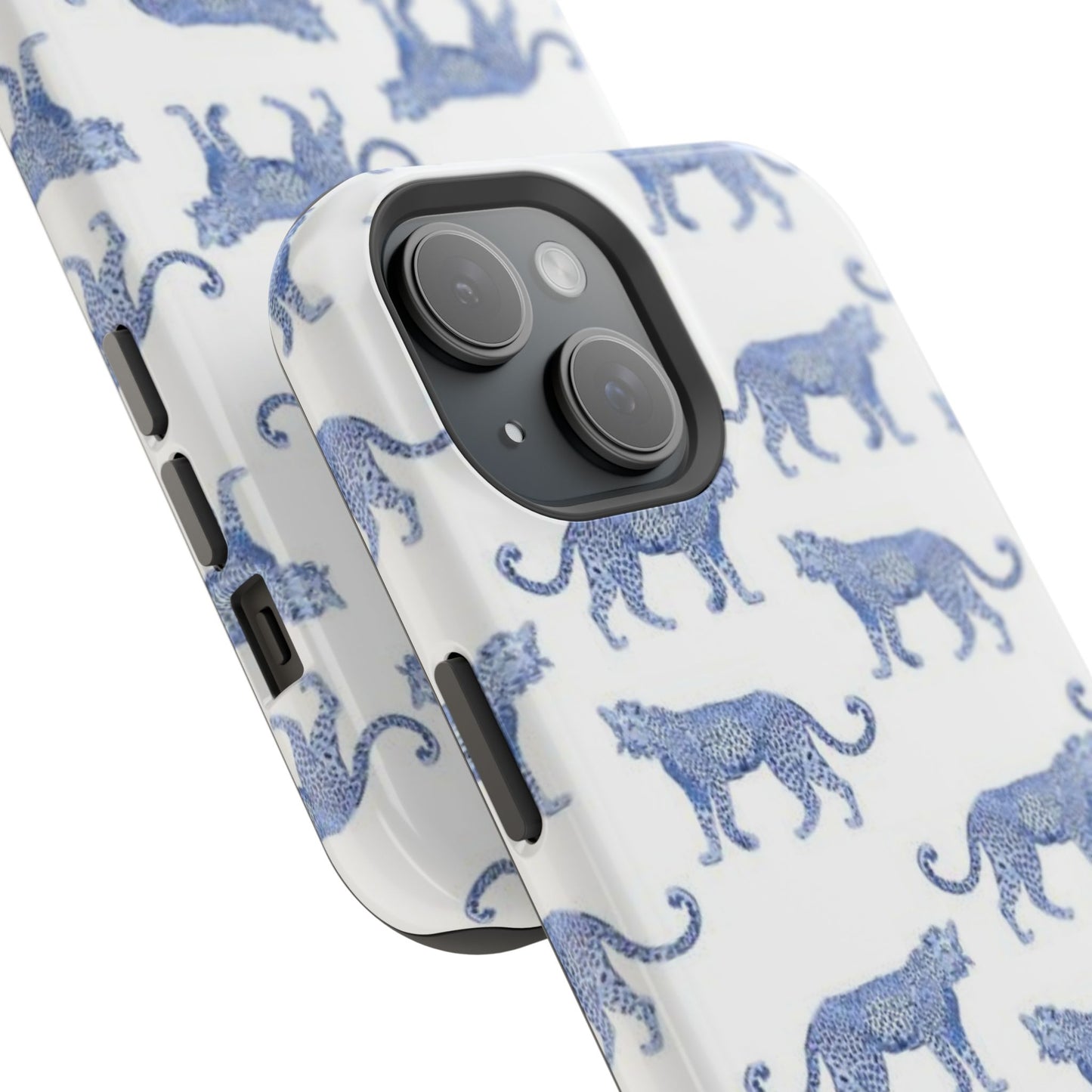 Blue Leopard Pattern Phone Case