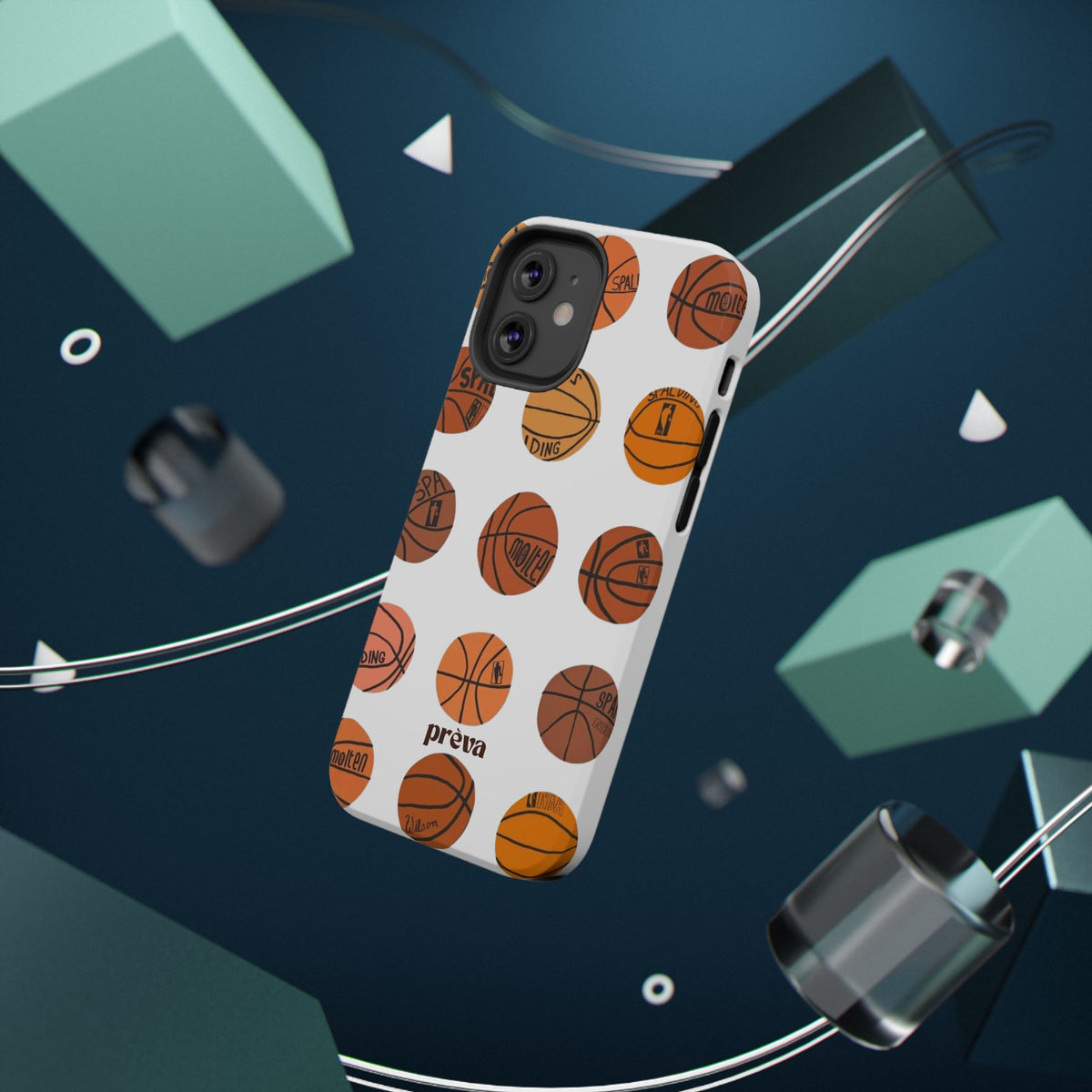 White Basketball Phone Case