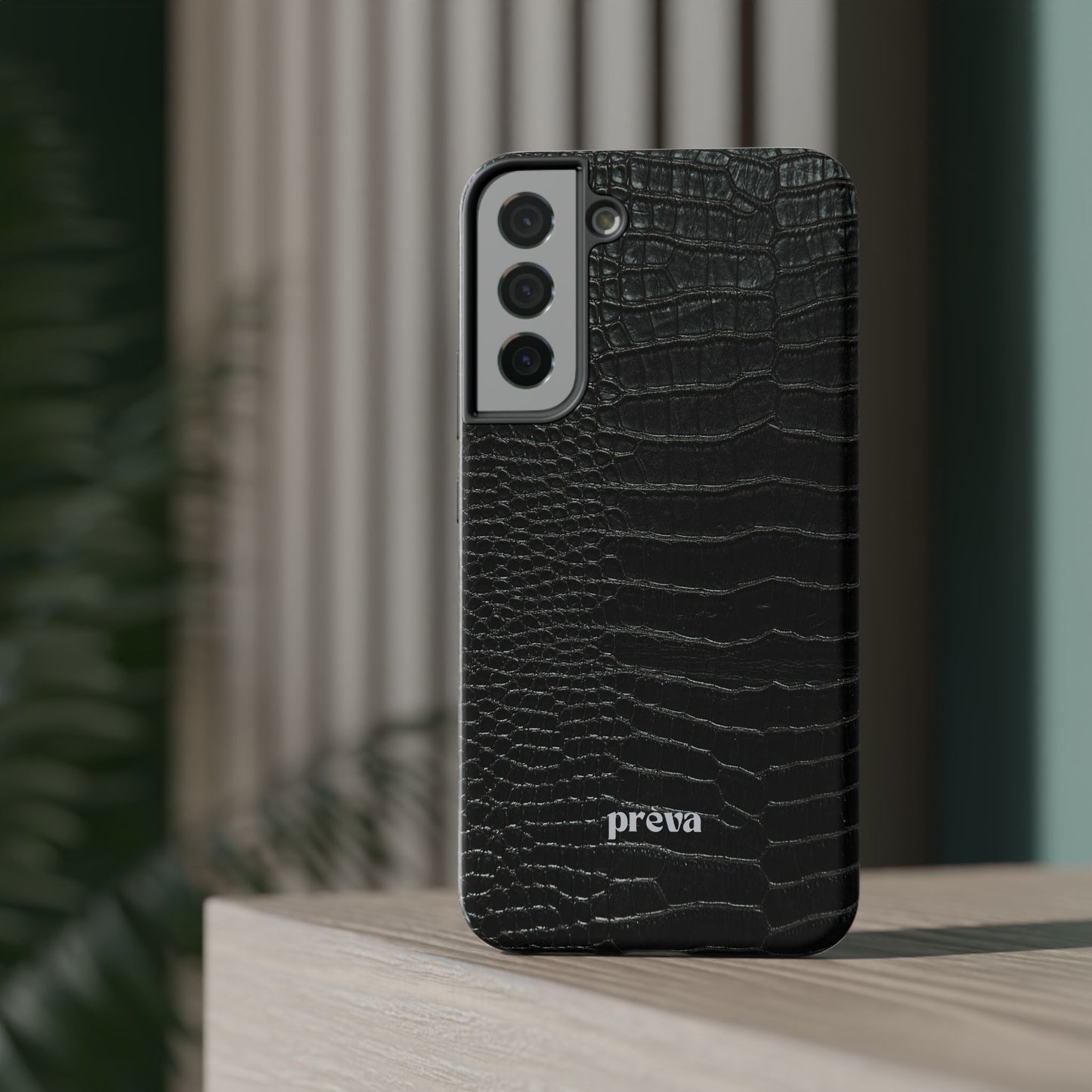 Black Croc Phone Case